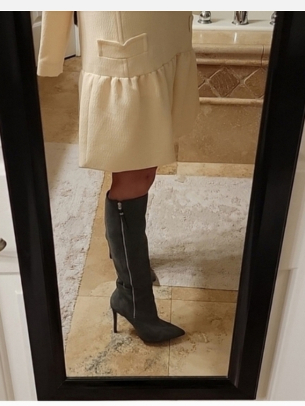 Michael Kors Charcoal Heeled Boots Size 8,5